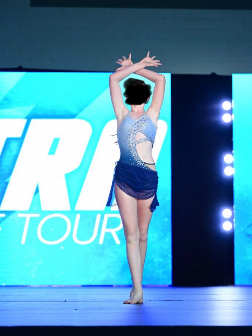Custom Blue ombré lyrical costume